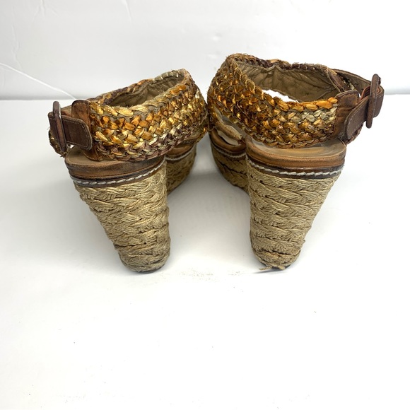 Stuart Weitzman Braided Espadrille Wedge Sandals - Picture 5 of 7